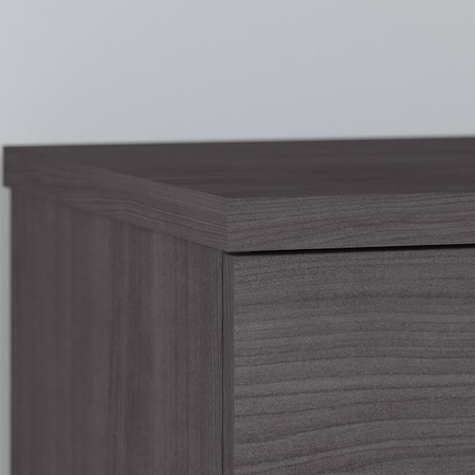 Bush Furniture 60-inch L Shaped Desk with Storage Spacious Corner Computer Table for Home Office Somerset Collection Storm Gray