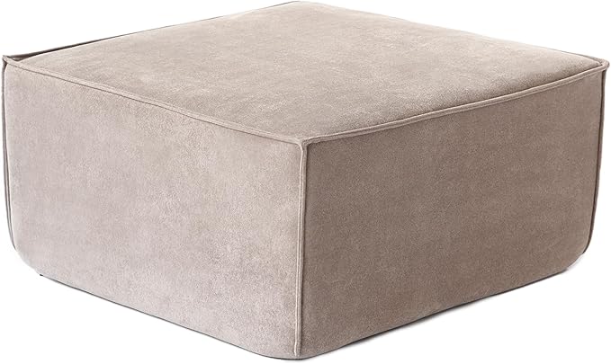 JACH Sofa Ottoman Module Minimalist Comfy Breathable Ottoman Footstool Paired with Sofa Couch for Living Room Apartment Brown