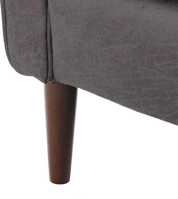 Christopher Knight Home Mervynn Mid-Century Modern Microfiber Recliner Slate / Dark Espresso