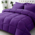 JOLLYVOGUE Full Comforter Set Ultra-Soft Bed in a Bag Full Size 7 Pieces Oeko-TEX Certified Bedding Set with Down Alternative Comforter Sheets Pillowcases &amp Shams Purple
