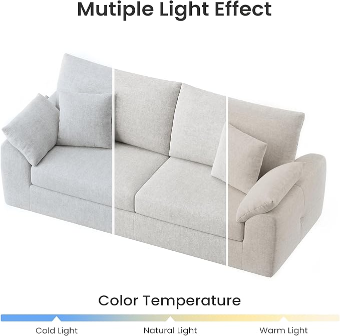 89.8 Modern Loveseat Sofa for Living Room Cloud Boneless Couches with 4 Pillows Mid Century Loveseat couches for Small Place No Assembly Required Beige
