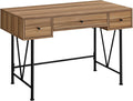 Monarch Specialties I 7672 Computer Desk Home Office Laptop Storage Drawers 48 L Work Metal Laminate Brown Black Transitional