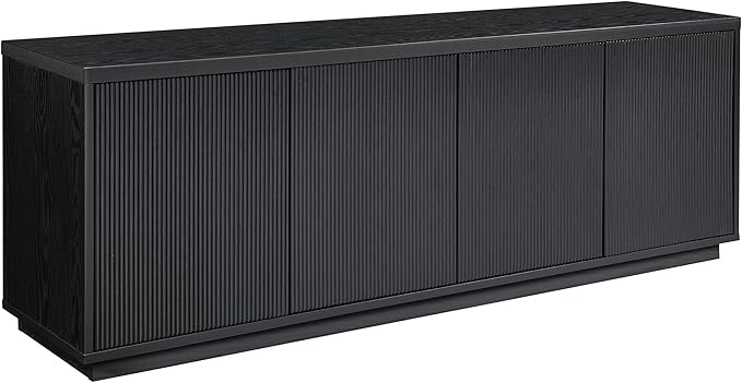 Henn&ampHart Hanson Rectangular TV Stand for TV's up to 75 in Black Grain | Rectangular for TV's in Black Grain