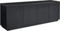 Henn&ampHart Hanson Rectangular TV Stand for TV's up to 75 in Black Grain | Rectangular for TV's in Black Grain