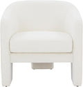 SAFAVIEH Couture Collection Londyn Mid-Century Modern Ivory Boucle Upholstered Accent Chair (Fully Assembled)