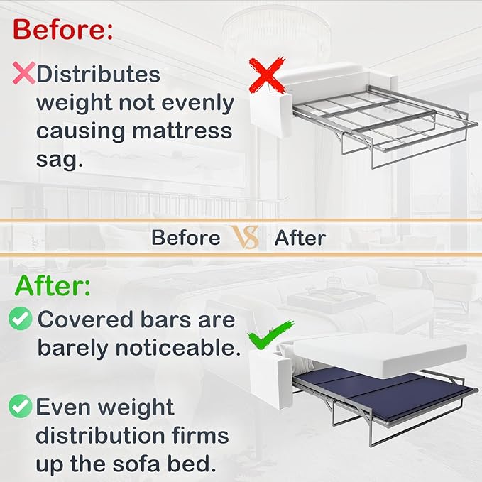 NobleRealm® 6mm Bunkie Board (38”x76” Large Twin XL Size) Low Profile Bed Support Sleeper Sofa Board | Breathable Noise Minimizing Moisture Resistant