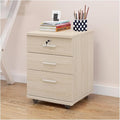 Filing Cabinet Mobile Storage Cabinet 3-Drawer White Color File Cabinet Storage(Color:B)