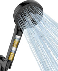 6-Setting Filtered Handheld Shower Head JDO High Pressure Shower Head with Replaceable Filter Cartridge 4.7 Inch Detachable Showerhead for Chlorine Hard Water Removal 59 Inch Stainless Steel Hose