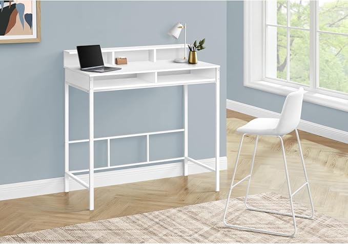 Computer Desk Standing Desk Home Office Organizer White