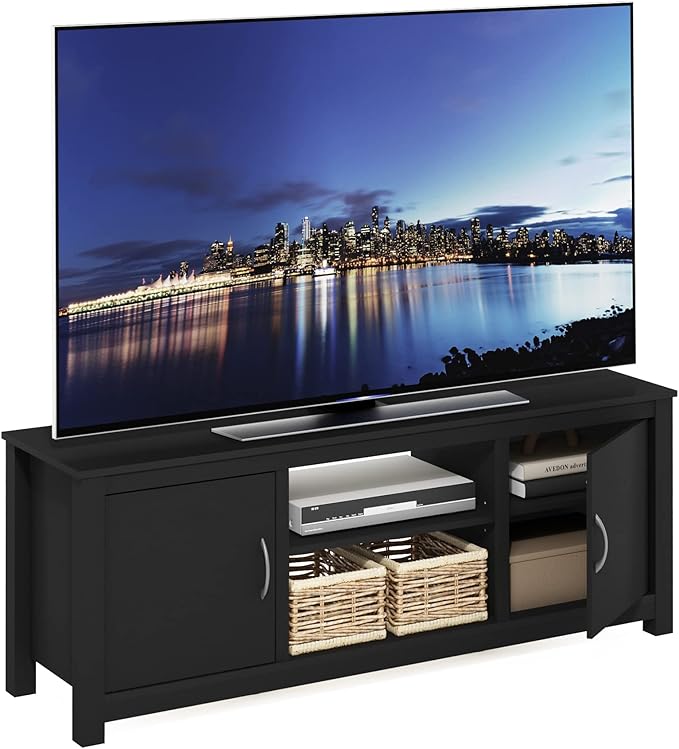 Furinno Classic Stand with Storage for TV up to 65 Inch Americano Large