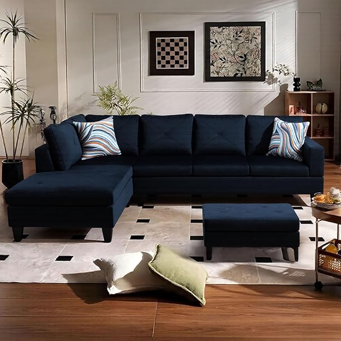 FONTOI L Shaped Sectional Couch with Otttoman 97 Sectional Sofa for Living Room Modular Couches for Bedroom Apartments