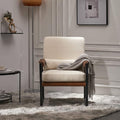 Accent Chair for Living Room Bedroom Reading Office Armchair Lounge ChairLiving Room Chair Reception Chairs Waiting Room Sofa Chair Side Chair with Arms for Home Conference Lobby Area - Beige
