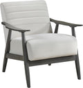 Casual Transitional Chair with Pearl-hued Fabric Upholstery and Dark Gray Frame Solid Wood Design for Living Room Comfort