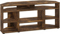 Furinno BESI TV Stand No Tools Assembly Industrial Style Entertainment Center TV Console for TV up to 46 Inch for Living Room Bedroom Amber Pine