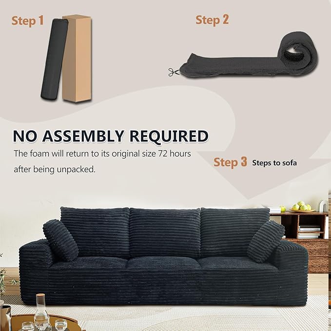 Modular Sectional Sofa Cloud Couch Corduroy Fluffy Couch Sectional Couches for Living Room