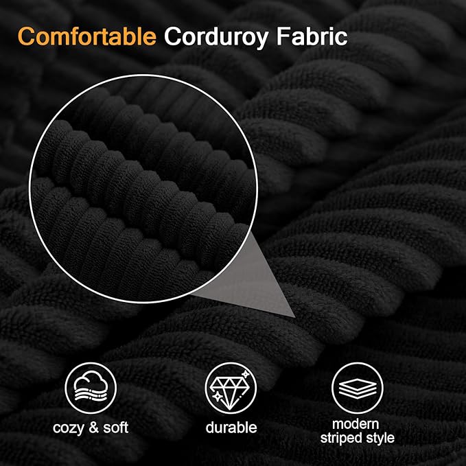 MeMoreCool Boneless Folding Sofa Bed Queen – Corduroy Convertible Futon Couch 2-in-1 Floor Sleeper with Foam Support Detachable Pillow &amp Washable Cover for Living Room Guest Room Apartment