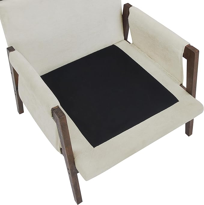 Roundhill Furniture Kelly Mid-Century Modern Accent Armchair White