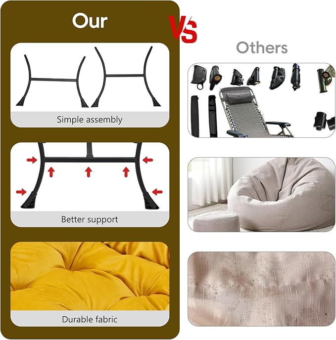 Lazy Chair with Folding Ottoman Modern Large Accent ChairContemporary Lounge Leisure Sofa Chair with Armrests Upholstered Sofa Armchair Reading Chair for BedroomDorm &amp Office (Yellow-f)