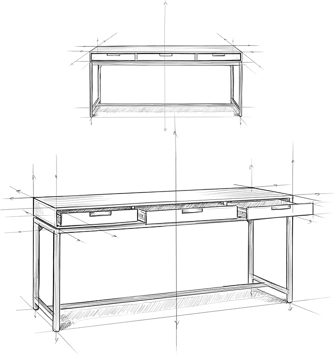 SIMPLIHOME Banting Desk - 72 Inch Wide Solid Wood and Metal Writing Desk in Medium Saddle Brown Modern Industrial Home Office Computer Table for Study with 2 Drawers and Flip-Down Keyboard Tray