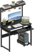 ALISENED 31.5 Small Computer Desk with Hutch Office Desk Study Table Writing Desk Workstation PC Table for Home Office Space Saving Design