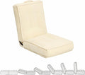 Adjustable Floor Chair with Back Support 6-Position Folding Meditation Chair Floor Sofa Chairs for Adults Comfy Accent Chairs for Reading Gaming Living Room Bedroom Beige
