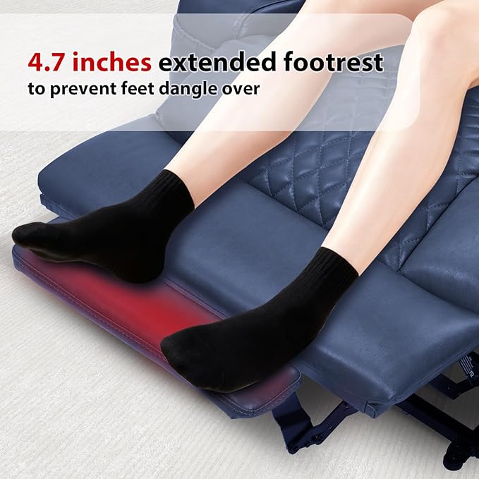 EONIX Small Power Lift Recliner Chair for Elderly with Heat and Massage 400lbs Heavy Duty Electric Recliner Chairs for Adults with Cup Holders and USB Charging Ports SLRY019020 Navy Blue