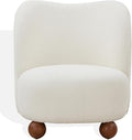 SAFAVIEH Couture Collection Rodolfo Ivory Boucle/Natural Accent Chair