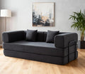 KEIKI Convertible Corduroy Sleeper Sofa Bed with Multi Position Backrest Floor Folding Mattress Sofa for Small Space Living Area Studio