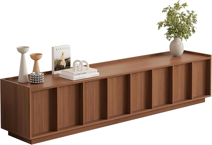 TV Stand 78.74 Mid Century Modern TV Console with Storage Cabinet Television Stand with Shelf for Living Room Bedroom Wood Entertainment Center for 75 inch TVs