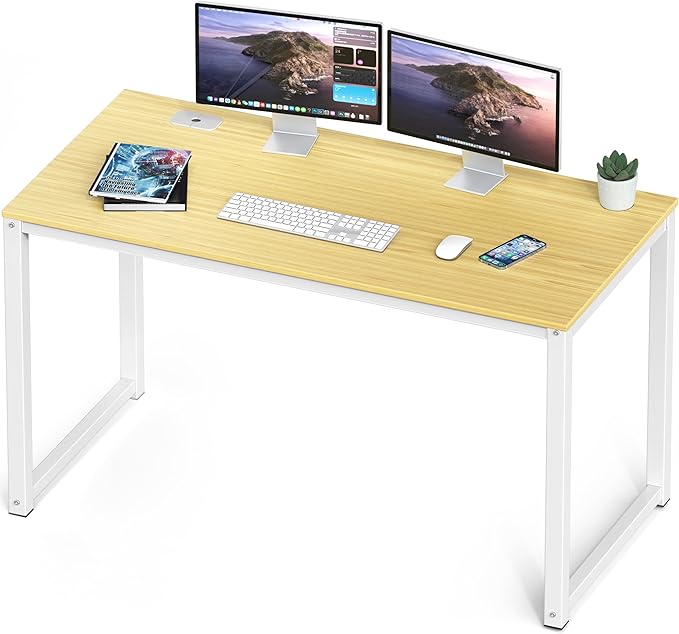 SHW 48-Inch Commercial-Grade Office Computer Desk Oak