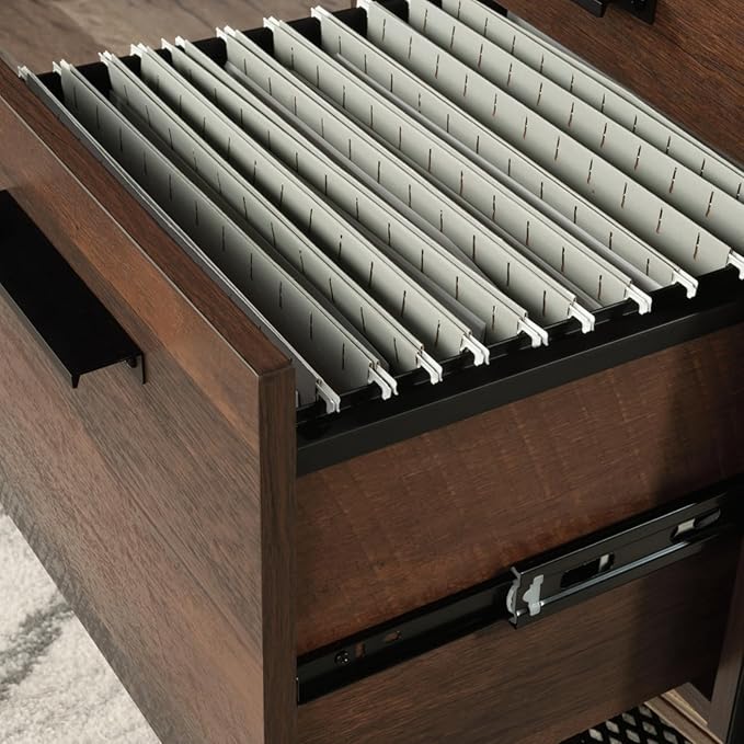 Hassyee Compact Size Two Large Drawers Filing Cabinets with Full Extension Slides for Home Offices or Under Desks Small Spaces Mobile File Cabinets with Smooth-Rolling Casters and Two Locking Wheels