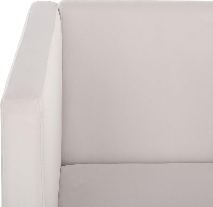 SAFAVIEH Home Collection Gisle Modern Light Grey Velvet Accent Chair (Fully Assembled)