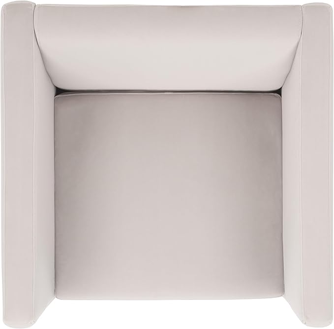 SAFAVIEH Home Collection Gisle Modern Light Grey Velvet Accent Chair (Fully Assembled)
