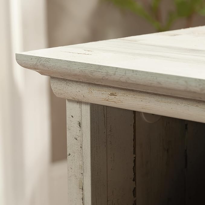 Sauder Barrister Lane Executive Desk White Plank Finish