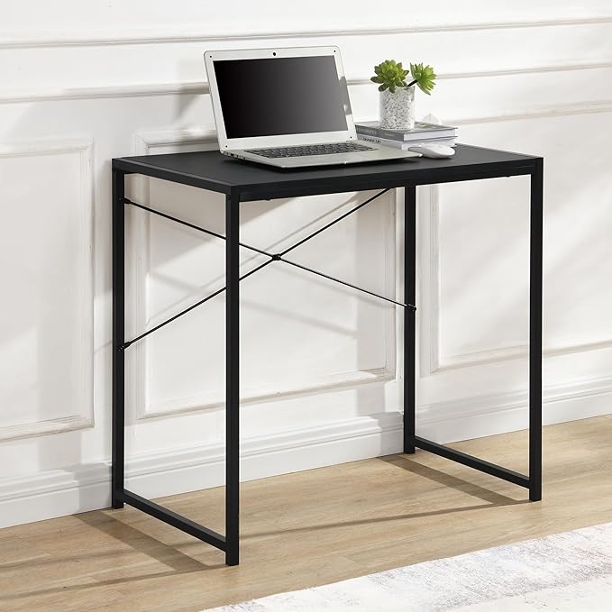 eHemco 30 Inch Small Rectangular Computer Desk for Home Office and Study Black