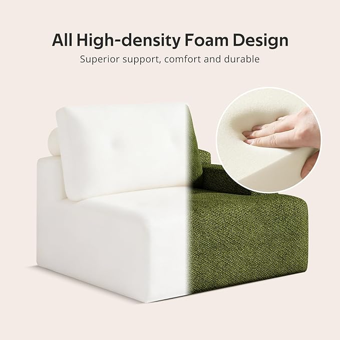98 Chenille Sofa 3 Seater Couch for Living Room Modular Green Couch Comfy Oversized Loveseat sectional Cloud couches for Living RoomBoneless couches