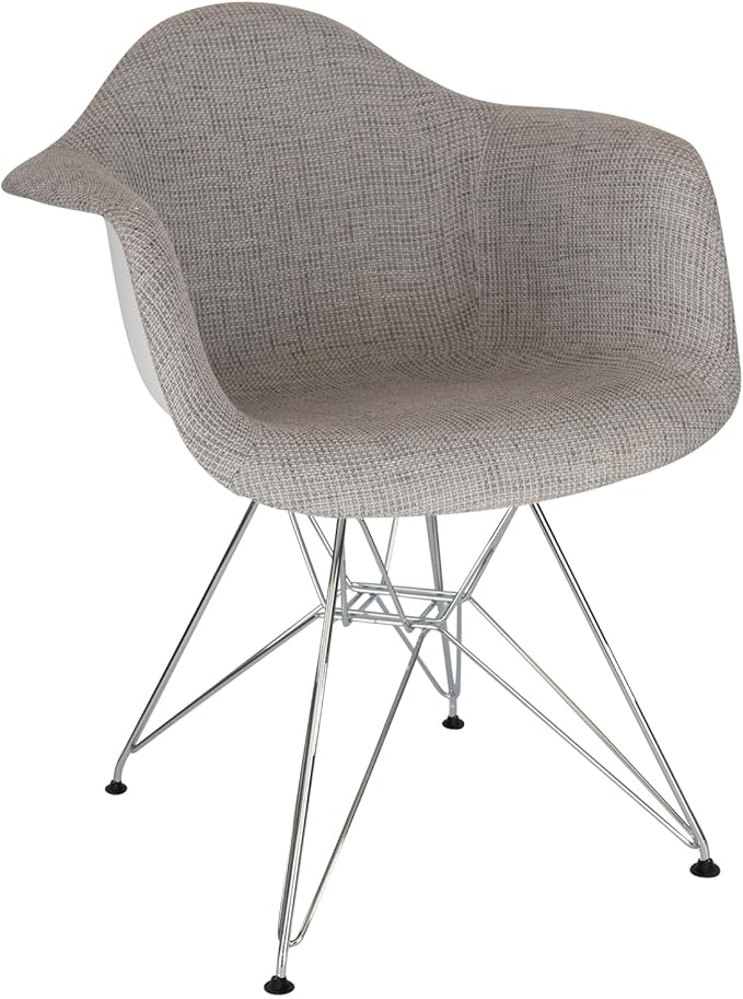 Eiffel Accent Chair - Modern Fabric Armchair Living Room Decor Stylish &amp Comfortable Seating