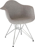 Eiffel Accent Chair - Modern Fabric Armchair Living Room Decor Stylish &amp Comfortable Seating