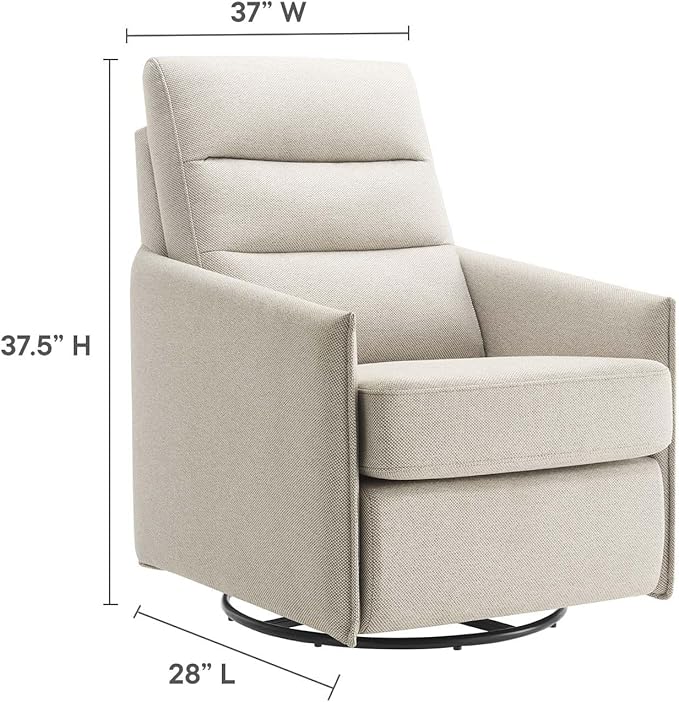 Modway EEI-6738-OAT Etta Upholstered Fabric Lounge Chair Oatmeal