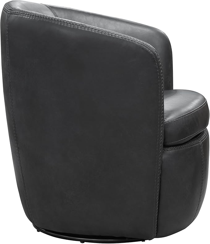 Parker Living Barolo - Vintage Slate 100% Italian Leather Swivel Club Chair