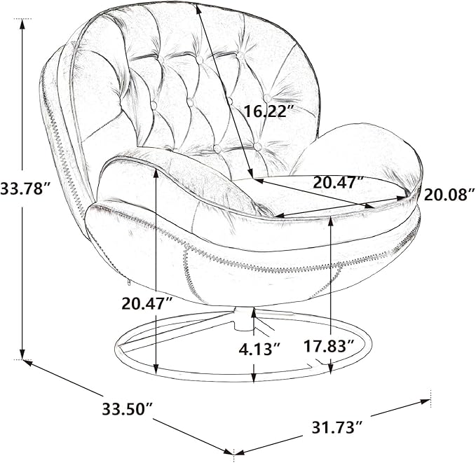 i-POOK Velvet Swivel Chair with Matching Swivel Ottoman Modern Upholstered Accent Chair with Round Black Metal Base and Backrest for Bedroom Living Room and Apartment Green