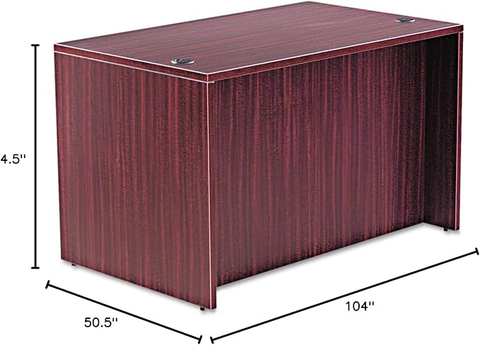 Alera Valencia Series 48 by 30 by 29-1/2-Inch Desk Shell Rectangular Top Mahogany