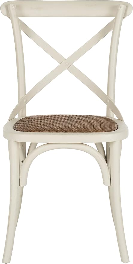 Safavieh American Homes Collection Franklin Farmhouse X-Back Antique White Side Chair