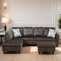 FONTOI L Shaped Sectional Couches for Living Room Modern Modular Sectional Sofa with Ottoman Storage Comfy L Shaped Couch with Chaise for Bedroom Apartment Furniture Coffee