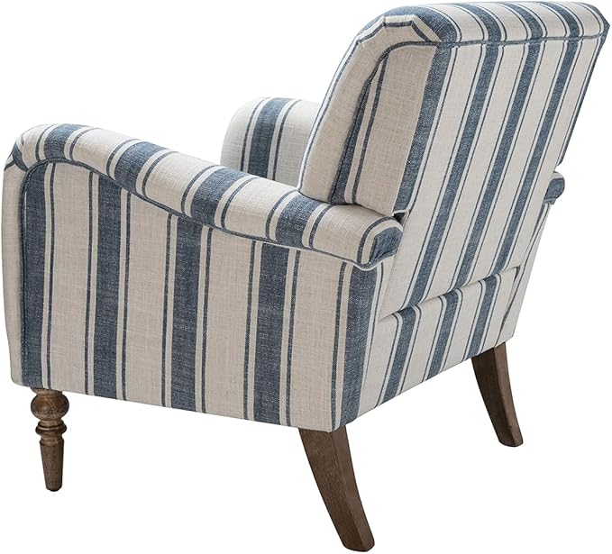 Upholstered Accent Chair with Arms and Wooden Legs Modern Comfy Armchair Reading Chair for Living Room Bedroom
