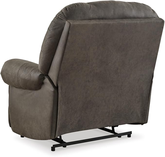 Signature Design by Ashley Camera Time Classic Tufted Faux Leather Zero Wall Recliner Gray