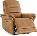 Power Recliner Chair with Adjustable Headrest and Footrest Dual Motor Leather Reclining Chair with USB/Type-C Charging Zero Gravity Modern Electric Recliner for Adults Living Room Bedroom