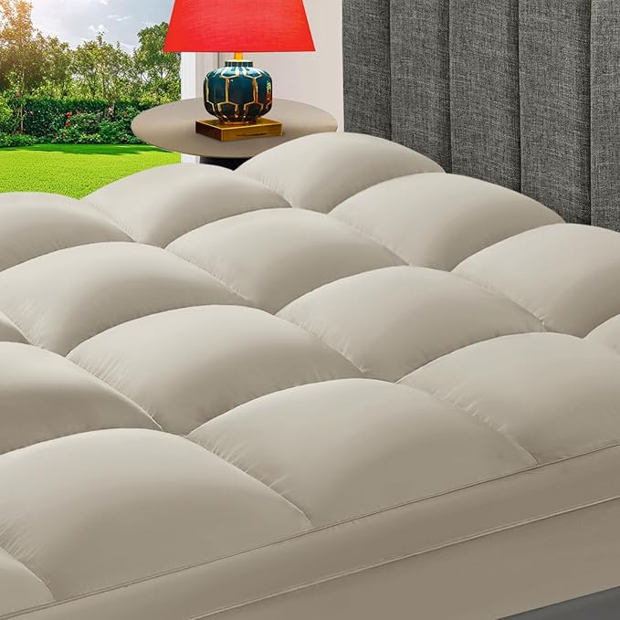 CHOKIT King Mattress Topper Extra Thick Pillow Top Mattress Pad for Back Pain Relief Cooling Bed Topper Mattress Cover with 8-21 Inch Deep Pocket