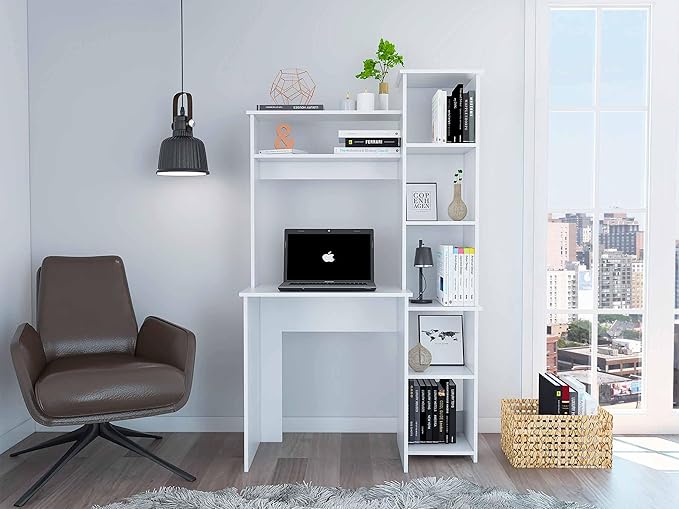 Writing Work Study Desk Office Writing Work Study Table Six Shelves for Home Office Living Room