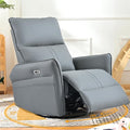Power Swivel Rocker Recliner Chair for Nursery Upholstered 270° Swivel Glider Rocker Chair with USB Ports Small Power Recliners for Small Spaces Living Room